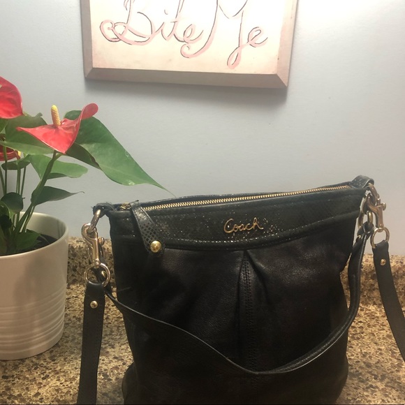 Coach Black Crossbody Hobo Purse - Picture 5 of 8